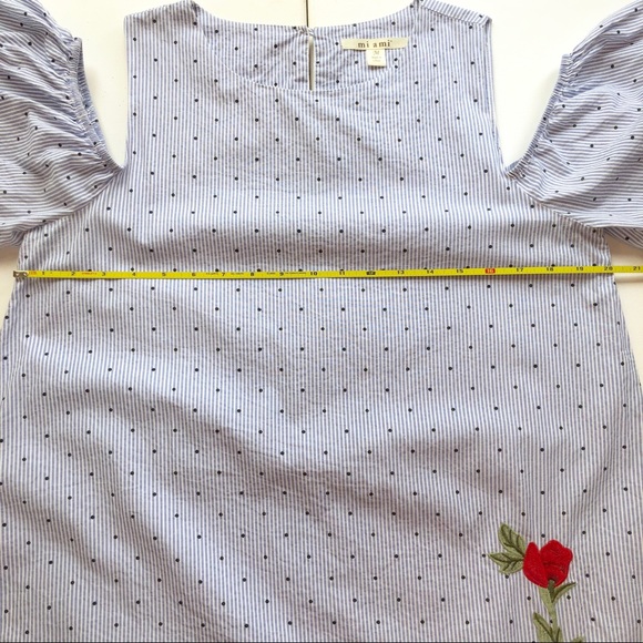 Frencesca’s Mi Ami Cold Shoulder Rose/stripe Dress - Picture 8 of 8